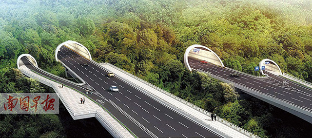 "以后从江南去隆安,百色方向,在罗文大桥下桥,就能到达高速公路入口".