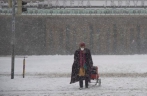 赫尔辛基遭遇风雪天气