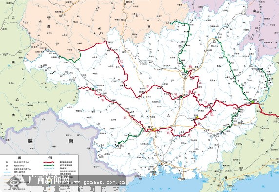 广西内河航道航线图图片