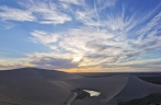 “沙漠第一泉”再现月牙美景