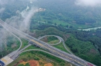 View of roads in Bama Yao Autonomous County， China’s Guangxi