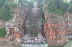 Leshan Grand Buddha entirely exposed due to drought