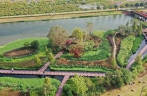 View of Nakao River wetland park in Nanning， China’s Guangxi