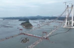 Longest cross-see bridge in Guangxi under construction