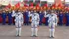 神舟十六号载人飞行任务航天员乘组出征仪式在酒泉卫星发射中心举行
