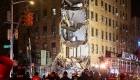 美国纽约一栋近百年房龄居民楼发生部分坍塌